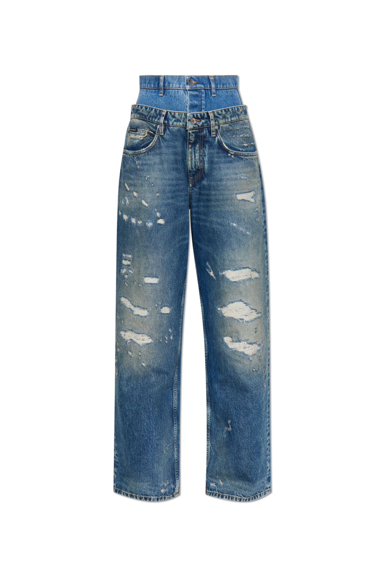 Dolce & Gabbana ヴィンテージデニム Vintage Dolce & Gabbana D&G distress Jeans With Python Denim